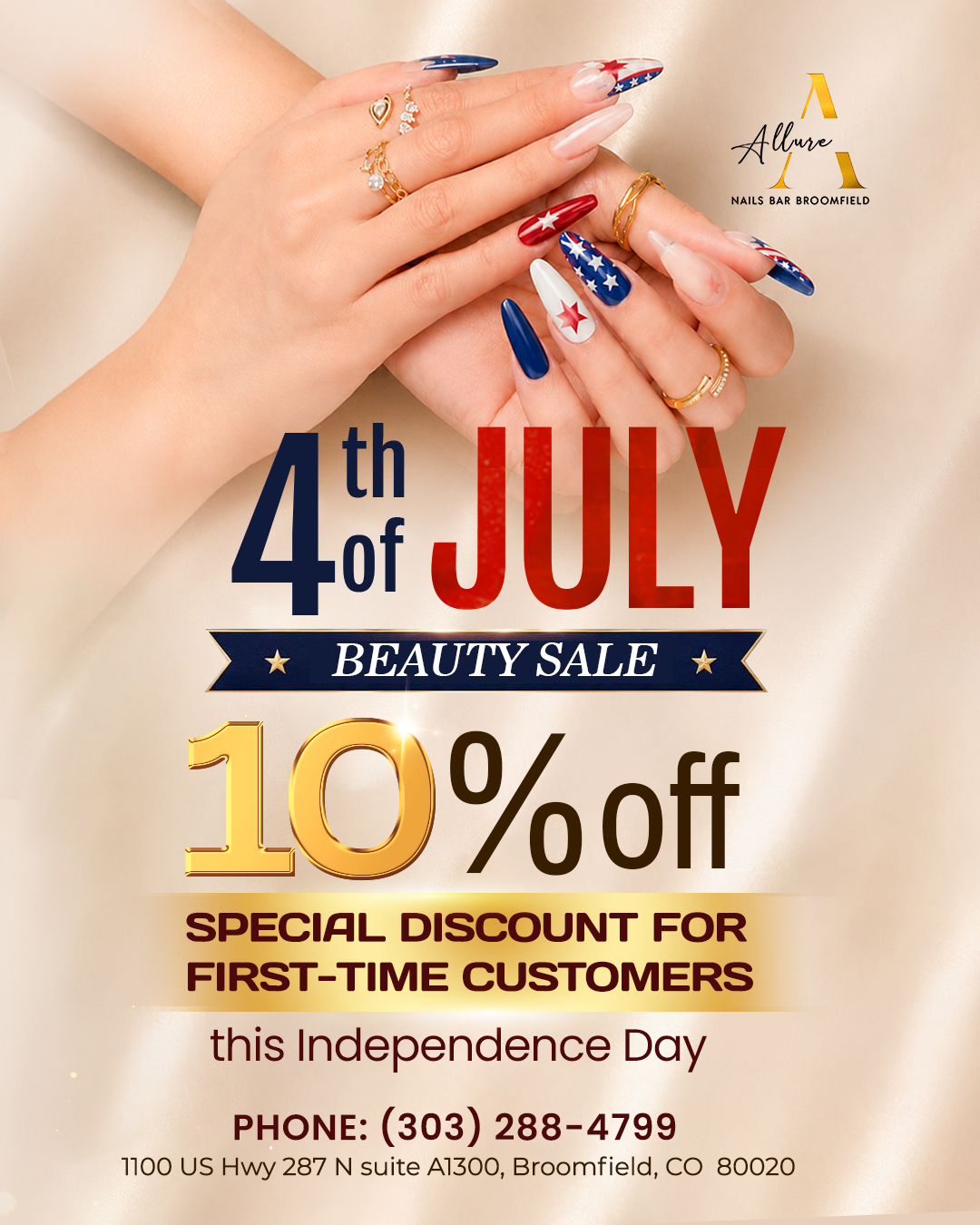 Allure Nail Bar 10% Off 1st Time Customer logo